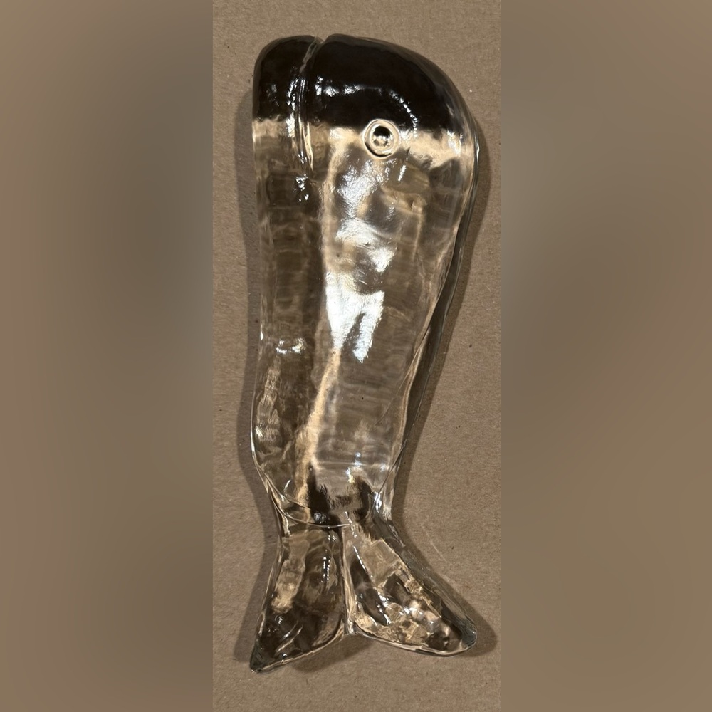 Clear Glass Whale Figurine